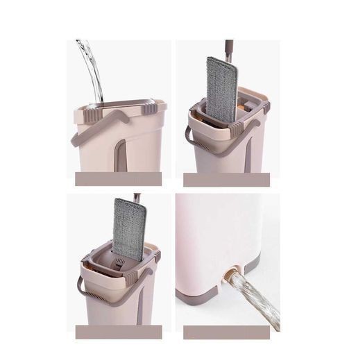 Generic Seau Essoreur Ménage - Lazy Mop - Serpillère Microfibre - Automatique - couleur aléatoire 2