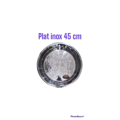 Generic Grand Plat de Service - Repas en Famille - Inox - 45 CM
