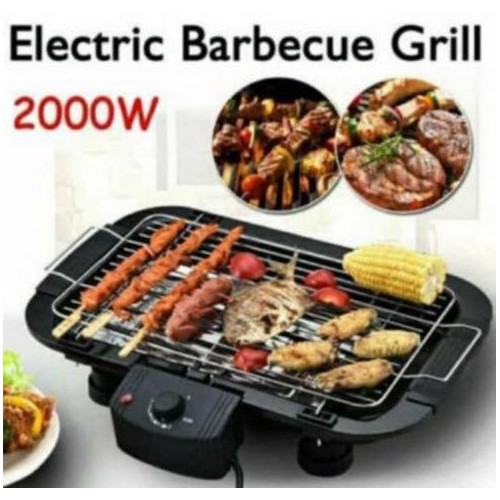 Barbecue Électrique 2000 Watts Parois Froides Hauteur de La Grille Ajustable