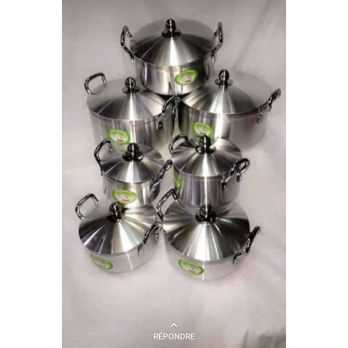 Ensemble de Marmites 7 pièces - Multi-usages - Argent