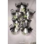 Ensemble de Marmites 7 pièces - Multi-usages - Argent