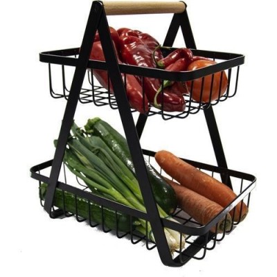 Corbeille à fruits à 2 étages - pour fruits ou légumes