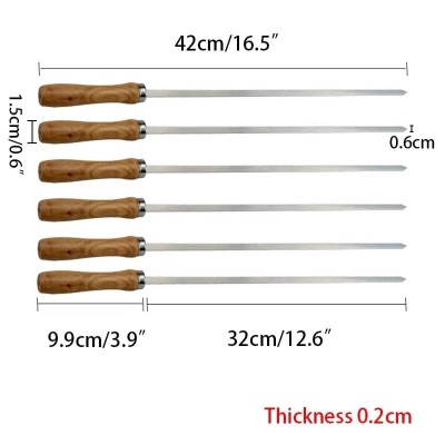 Piques à Brochettes Barbecue - Acier Inoxydable
