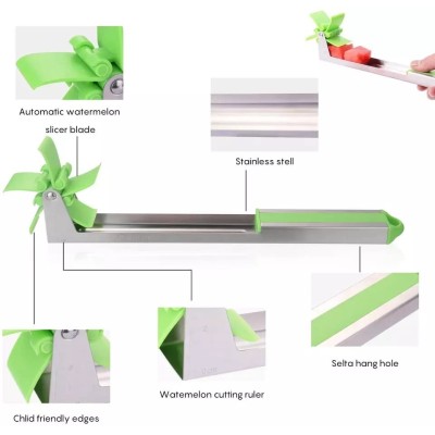 Coupe-pastèque en acier inoxydable, coupe-vent, pour salade, fruits