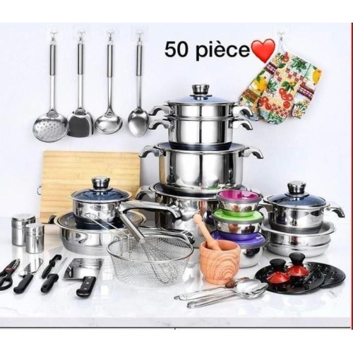 Ensemble de 50 pcs de vaisselles , ustensiles de cuisine
