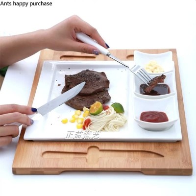 Ensemble plat  - porcelaine avec soucoupe