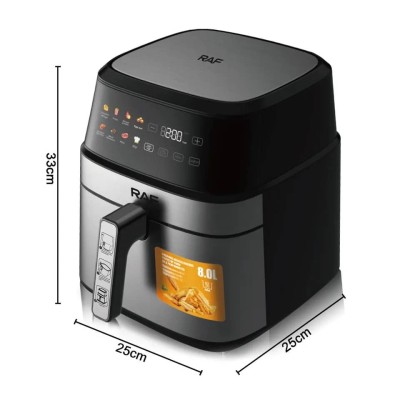 Friteuse électrique Air Sans Friteuse Machine à frites Friteuse à Air Électrique 8 L