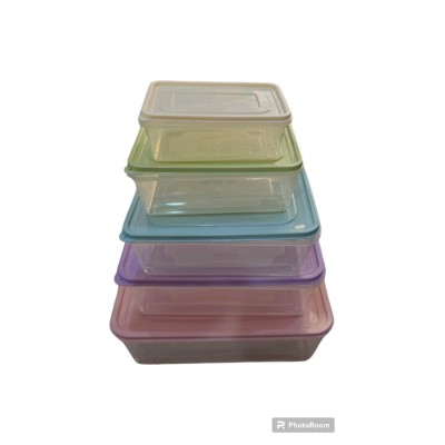 Ensemble bol plastique 5 pièces de stockage des aliments