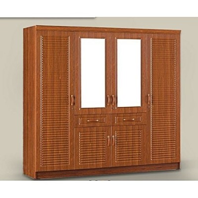 Armoire Importée - 4 Battants en Bois- 2.00 m x 2.00 m - Marron