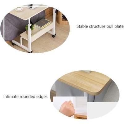 Table en bois - Table D'ordinateur Portable Mobile  80x40 cm