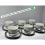 Ensemble 6 tasses avec sous tasses