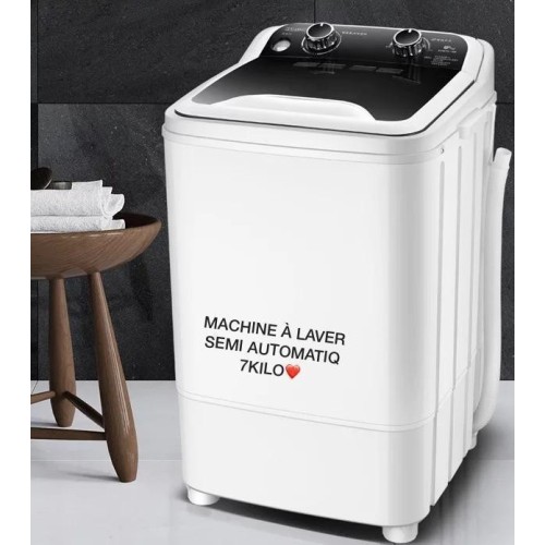 Mini Machine A Laver Semi-Automatique Portable - 7Kg - 220V-50Hz 2