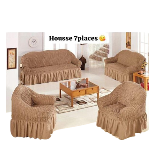 Housse de Canapé 7places - Meubles Lavable Extensible