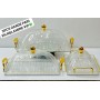 Panier pain ou fruit avec couvert plastique 3pcs