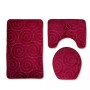 Set de 3 pièces Salle de bain - Toilette + Lavabo + Baignoire/Douche - Rouge