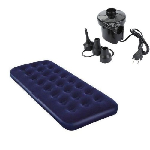 Matelas Gonflable 2 Place + gonfleur.  (152cm * 203cm * 22cm)