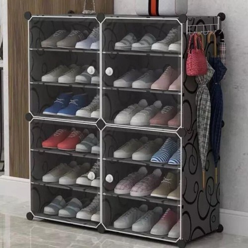 Range chaussures 24 paires en plastique