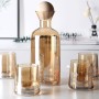 Ensemble de 7 pièces- Carafe et verre a eau avec couvercle en liège.