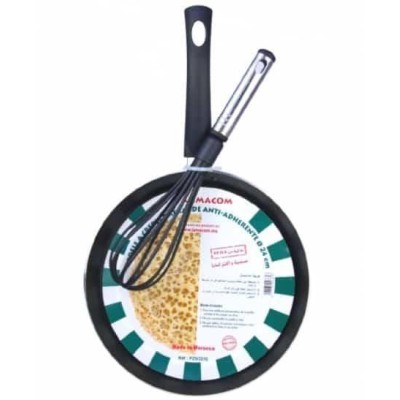 Poêle à crêpes antiadhérente 24cm + Fouet