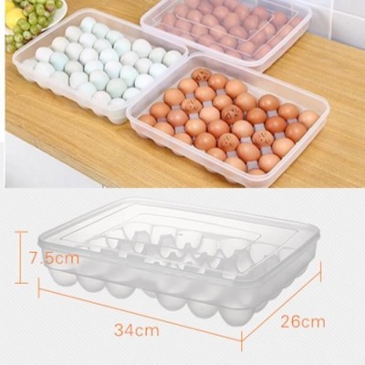 Boite à œufs Étanche de Rangement - Conservation en Plastique - 34 Places - Blan